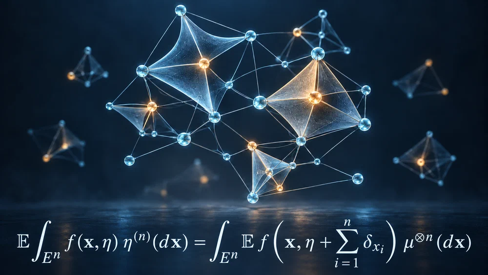 Luminous network nodes connected by edges and translucent geometric faces representing group interactions.